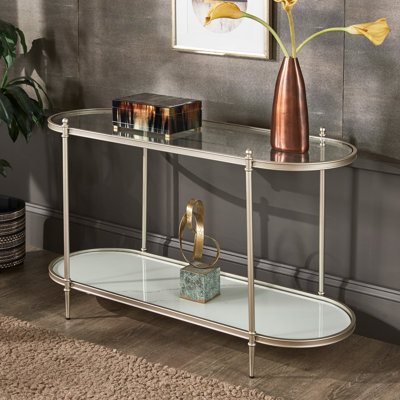 Zelda 48'' Glass Top Console Table