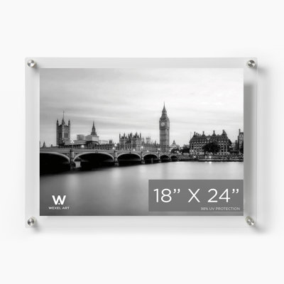 Clear UV-Grade Acrylic Modern Floating Picture Frame