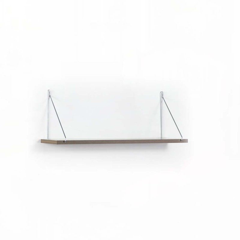 Tablette simple à fixation murale flottante Palmer, Blanc/chrome