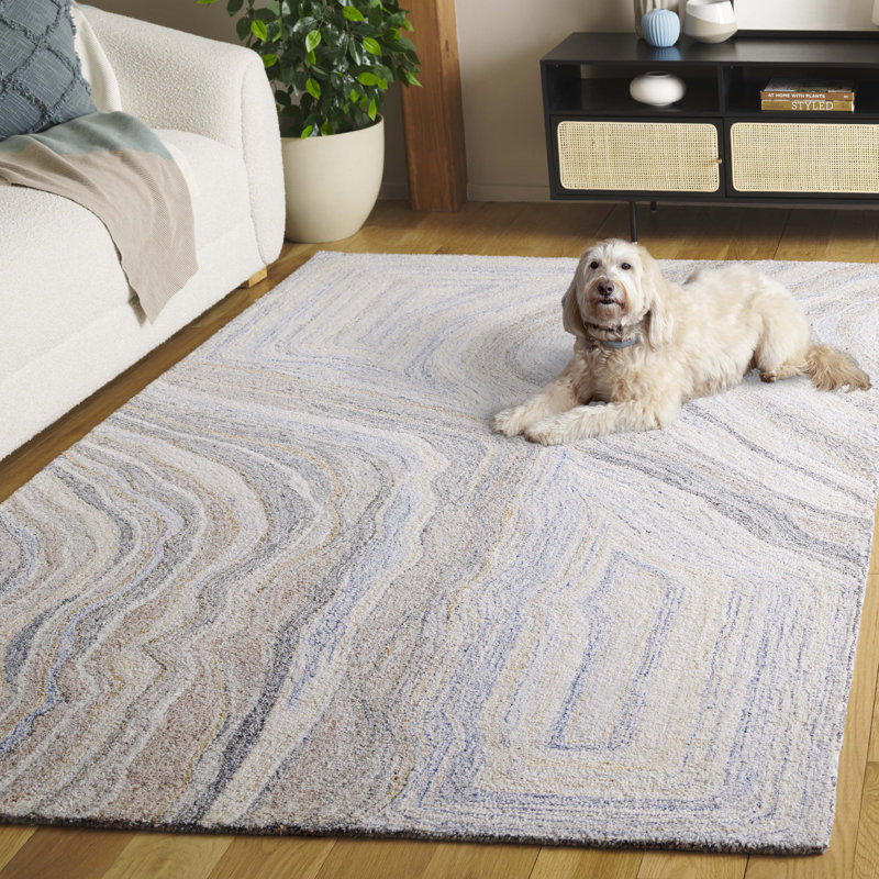Tapis beige / gris Naaliyah 805, Rectangle de 5 pi x 8 pi