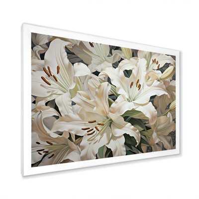 «White Lilies In Bloom Beauty III», reproduction sur toile