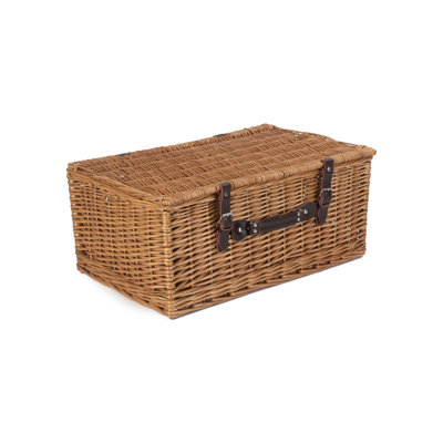 22" Wicker Double Steamed Hamper Basket