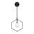 Modern Industrial Wall Lamp, Black & White, Metal Body with Glass Cap, Adjustable Height 16.9 to 46.9 inches | Base Plate: 4.7 inches Diameter, IP20 Rated | Perfect for Home, Office & Novelty Decor