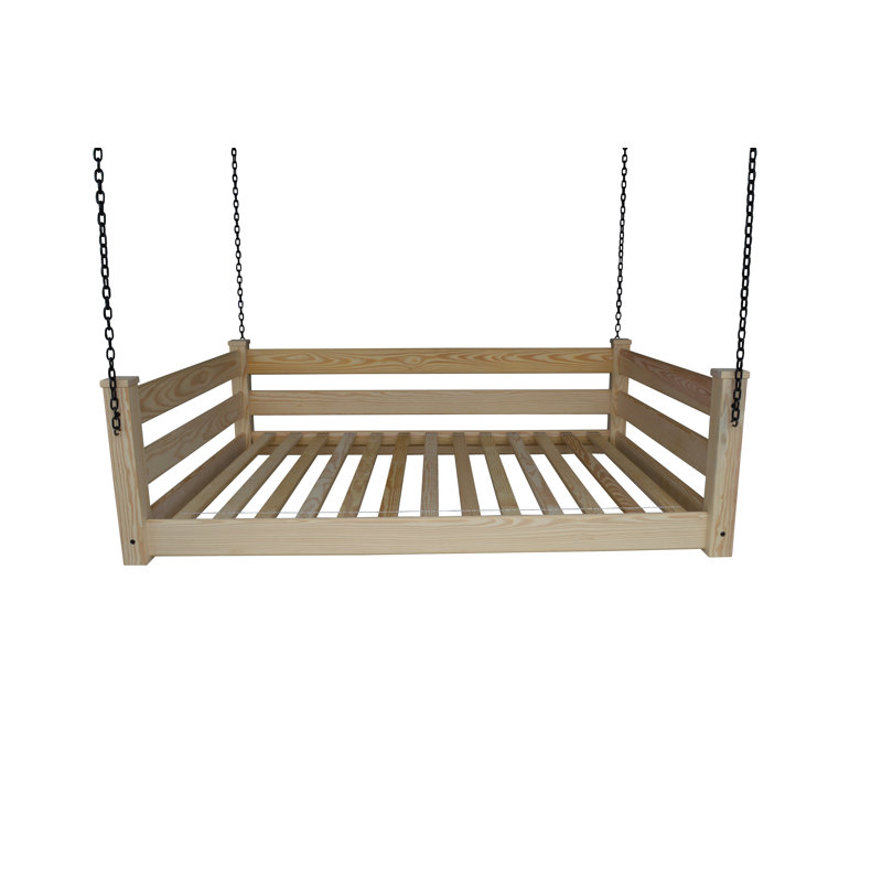 Adrow Solid Wood Hanging Daybed, Unfinished, Full/Double