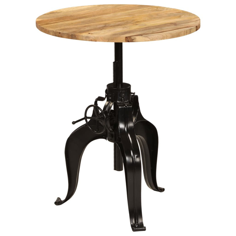 Goodwater Mango Round Wood Top Dining Table, H110 x L60 x W60 cm, Beige