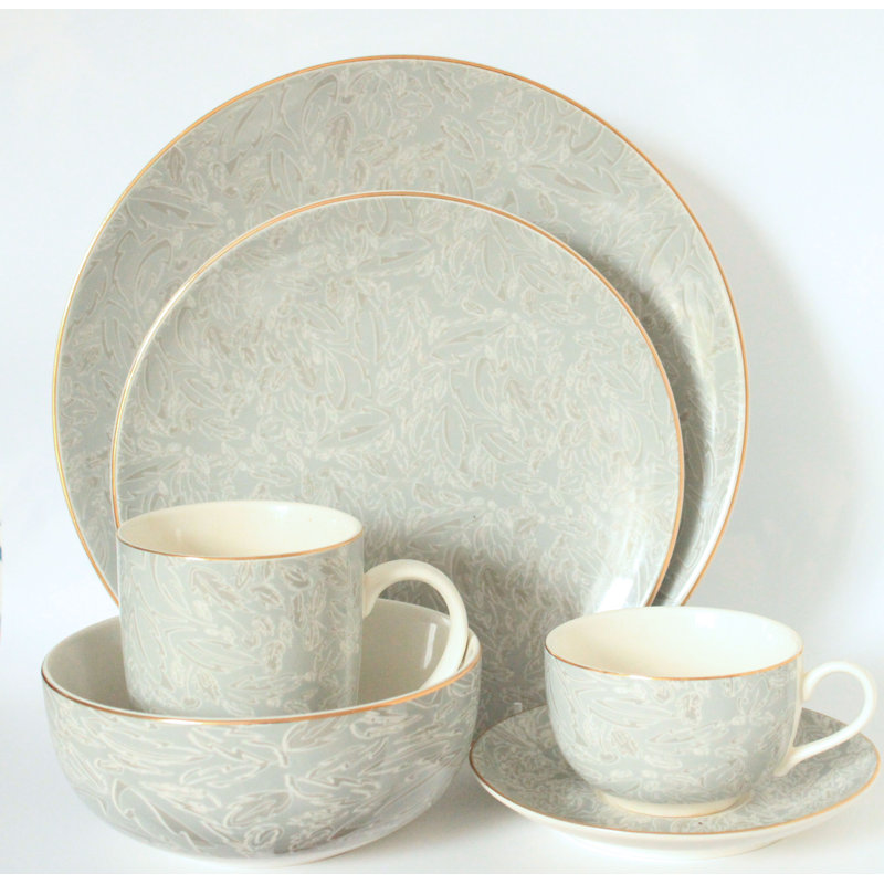 Aybike Piece Porcelain China Dinnerware Set - Service for 4
