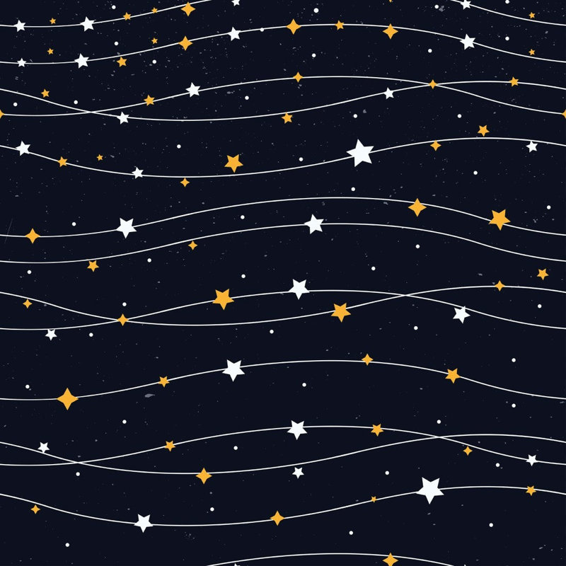 Rouleau de papier peint adhésif Peashrub Little Starry Sky L 8,5 pi x l 24 po