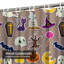 Dessin d'Halloween mignon rideau de douche amusant avec 12 crochets-475143147