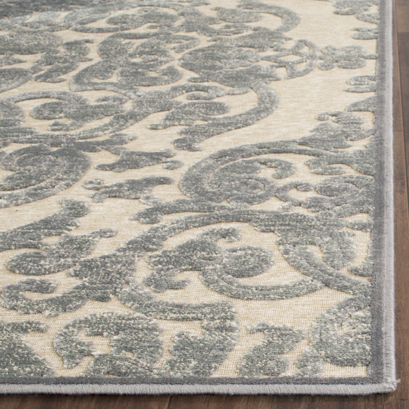 Paradise Grey/Multi Viscose Chenille Silk Rectangular Rug