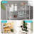  Rolling Utility Cart With Handle, 3 Tier Storage Organizer With Wheels