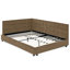 Lit de jour rembourré en velours polyvalent avec dossier et accoudoirs confortables, idéal pour la chambre à coucher et le salon-356917487