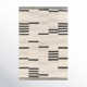 Uptown Striped Handmade Tufted Wool Cream/Black Area Rug