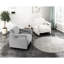 Fauteuil beige avec une structure en contreplaqué stable et un revêtement en forme de boucle pour un rembourrage élégant à structure tactile-1396789789