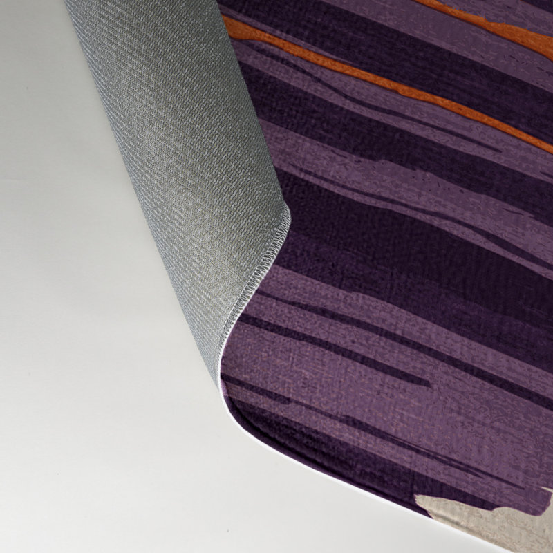 Tapis intérieur et extérieur mauve Watercolor, Rectangle 9 pi x 12 pi
