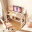 Bureau d'ordinateur Bureau de bureau simple Bureau de chambre à coucher Bureau d'étude à domicile pour étudiant, bureau d'ordinateur de bureau à domicile avec bibliothèque, bureau d'ordinateur en bois avec tablettes de rangement-110644362