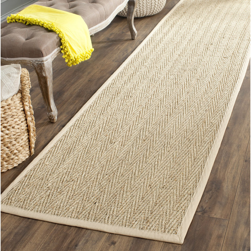 Emmaline Hand Woven Area Rug, Runner 76 x 244cm, Natural/Almond