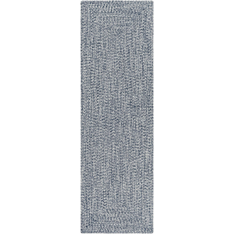 Tapis bleu marine intérieur / extérieur Leroux, Tapis de couloir 2 pi 6 po x 8 pi