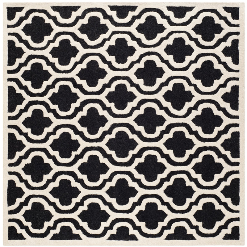 Cambridge Hand Tufted Wool Geometric Rug, Square 10'