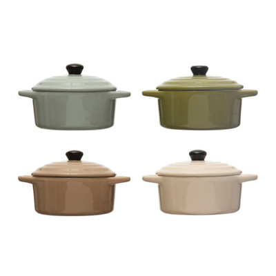 Creative Co-Op 4 Piece Stoneware Bakeware Set