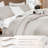 MooMee Lightweight Quilt Set 100% Washed Cotton Linen-Like Stripe Stitch Breathable All-season -114492295-114492298