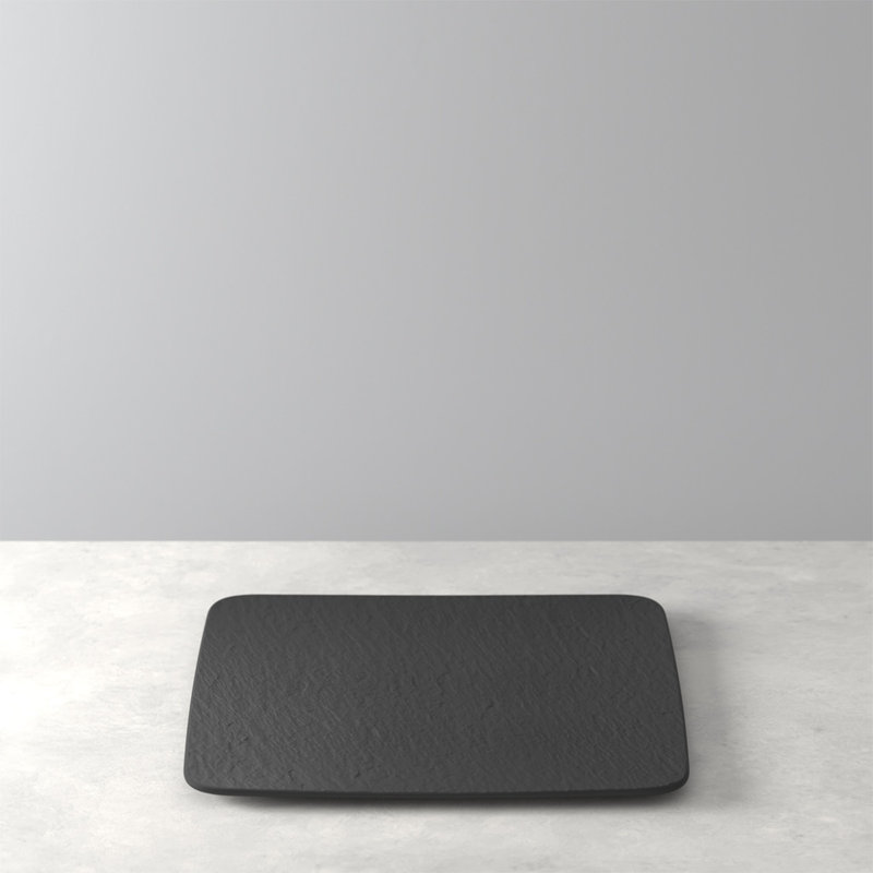 Assiette carrée 12,75 po Villeroy & Boch, Noir