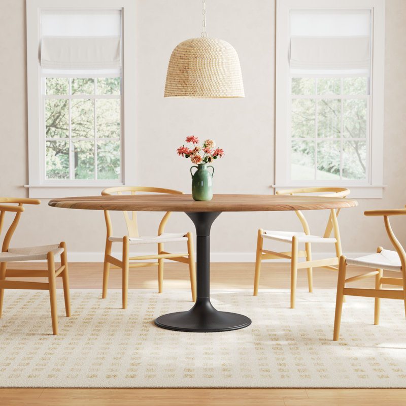 Victorine Modern Dining Table, 30"H x 55"W x 55"D, Wood