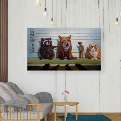 «Usual Suspects» par Lucia Heffernan, art mural sur toile