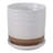 Balmer Ceramic Saucer Planter with Ribbed Texture-2120804517-2031590491