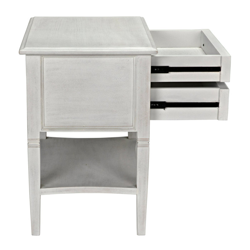 Oxford End Table, White Wash