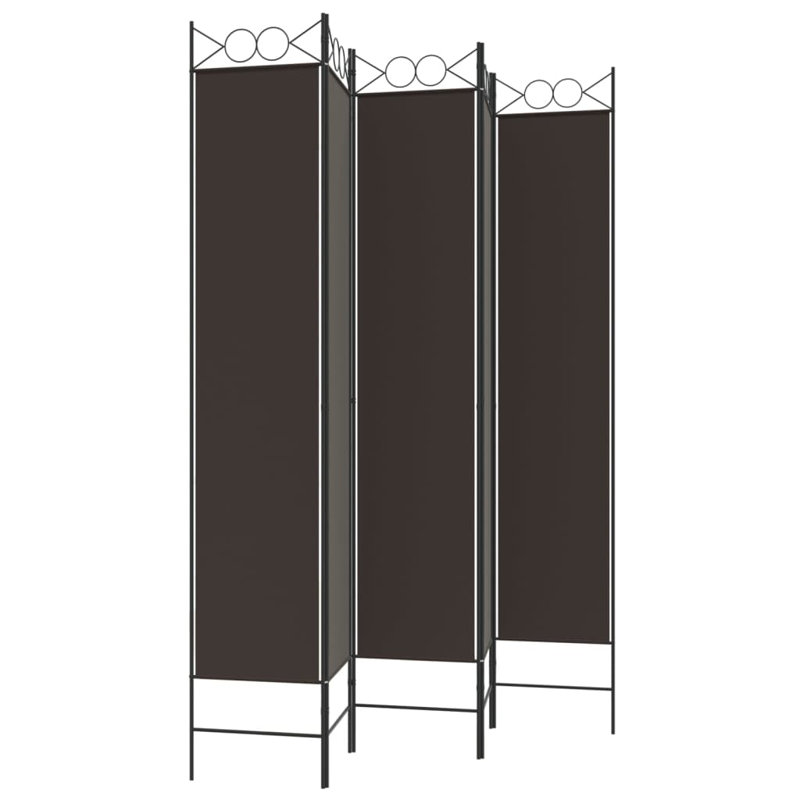 Casida Folding Room Divider, 6, 240 x 220 cm, Brown