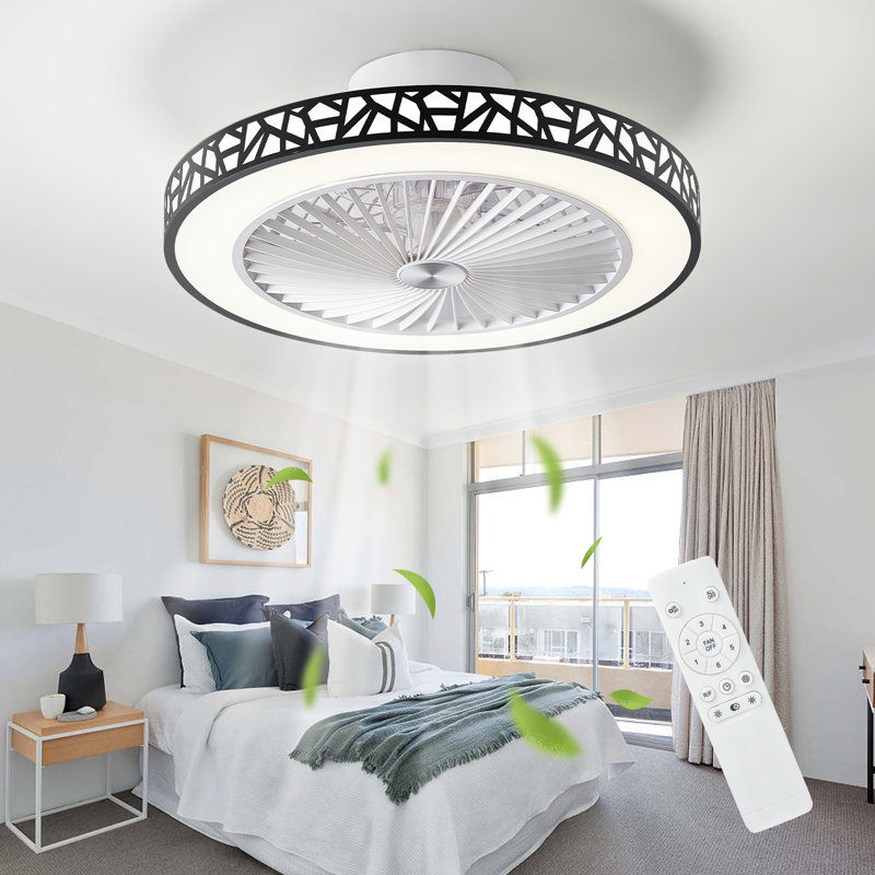 Ventilateur de plafond de 20 po Latiyah avec lumières DEL et ventilateur de plafond moderne réversible avec télécommande
