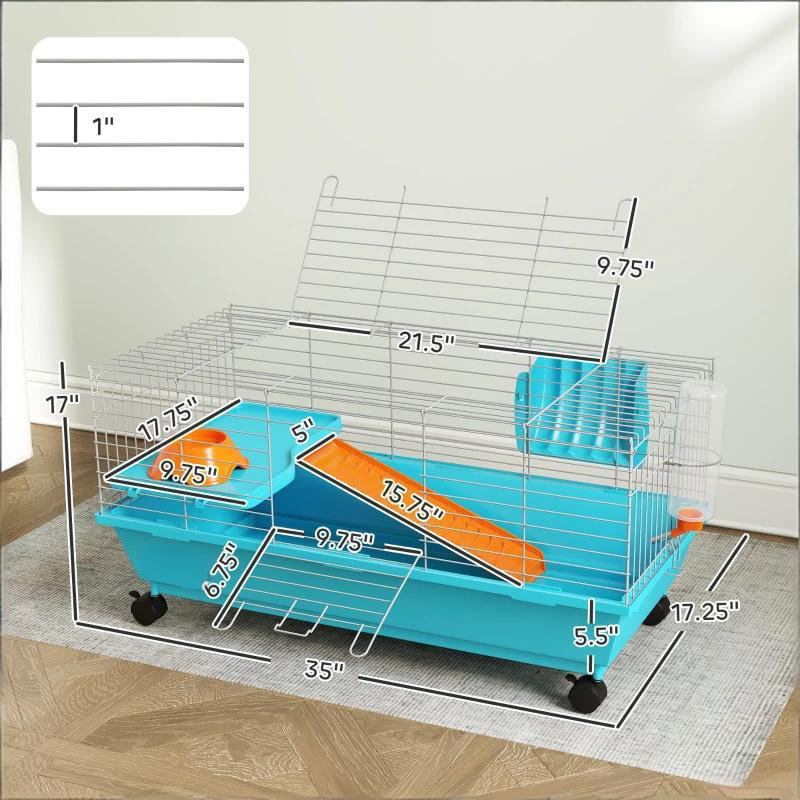 Cage à lapin mobile, cage pour petits animaux