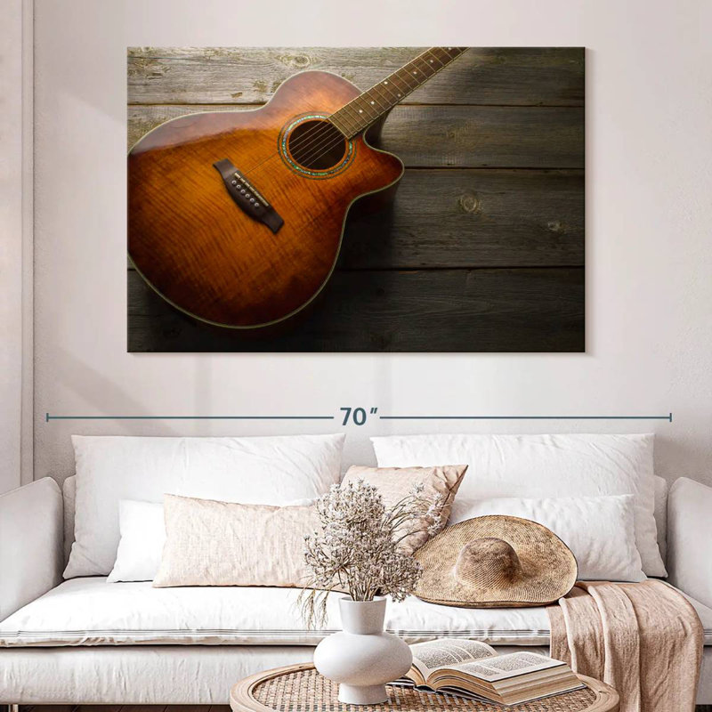 Abarca Rustic Acoustic Guitar, 34" H x 51" W