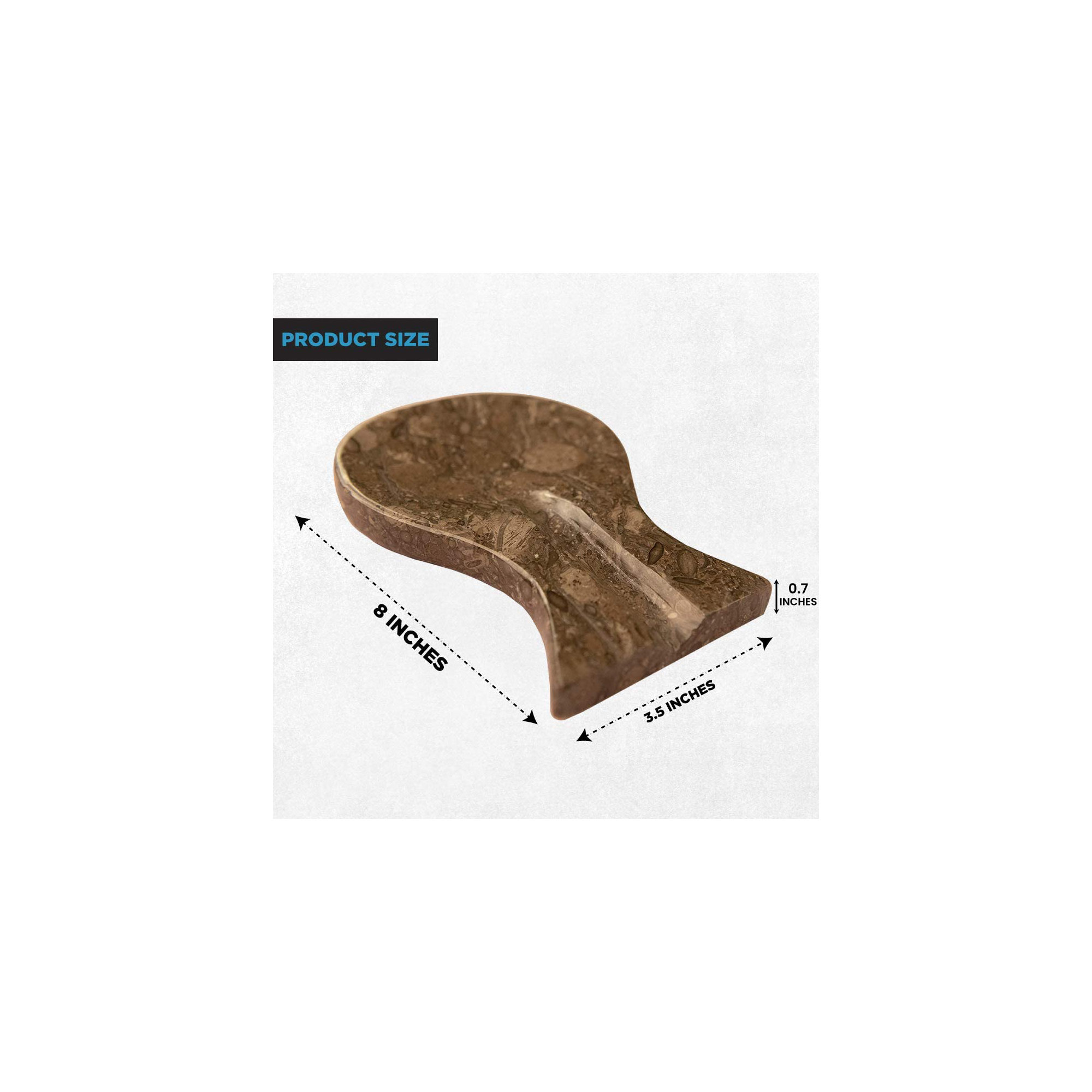 Handmade Marble Black Spoon Rest, Oceanic