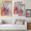 Ondulations de marbre rose et rouge - œuvre d'art moderne sur toile-1025103440-1025103441