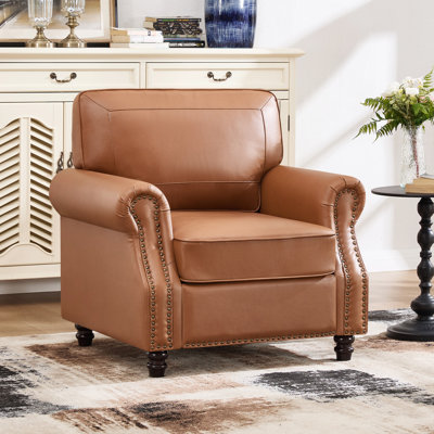 Fauteuil rembourré rembourré en similicuir rembourré