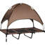 Lit de camp surélevé de 48 pouces avec auvent pour activités de plein air - Lit de chien, tissu protégé, respirant, portable, taille de protection pour chiens XXL
