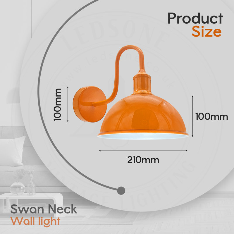 Fosdick Armed Sconce, Orange/White