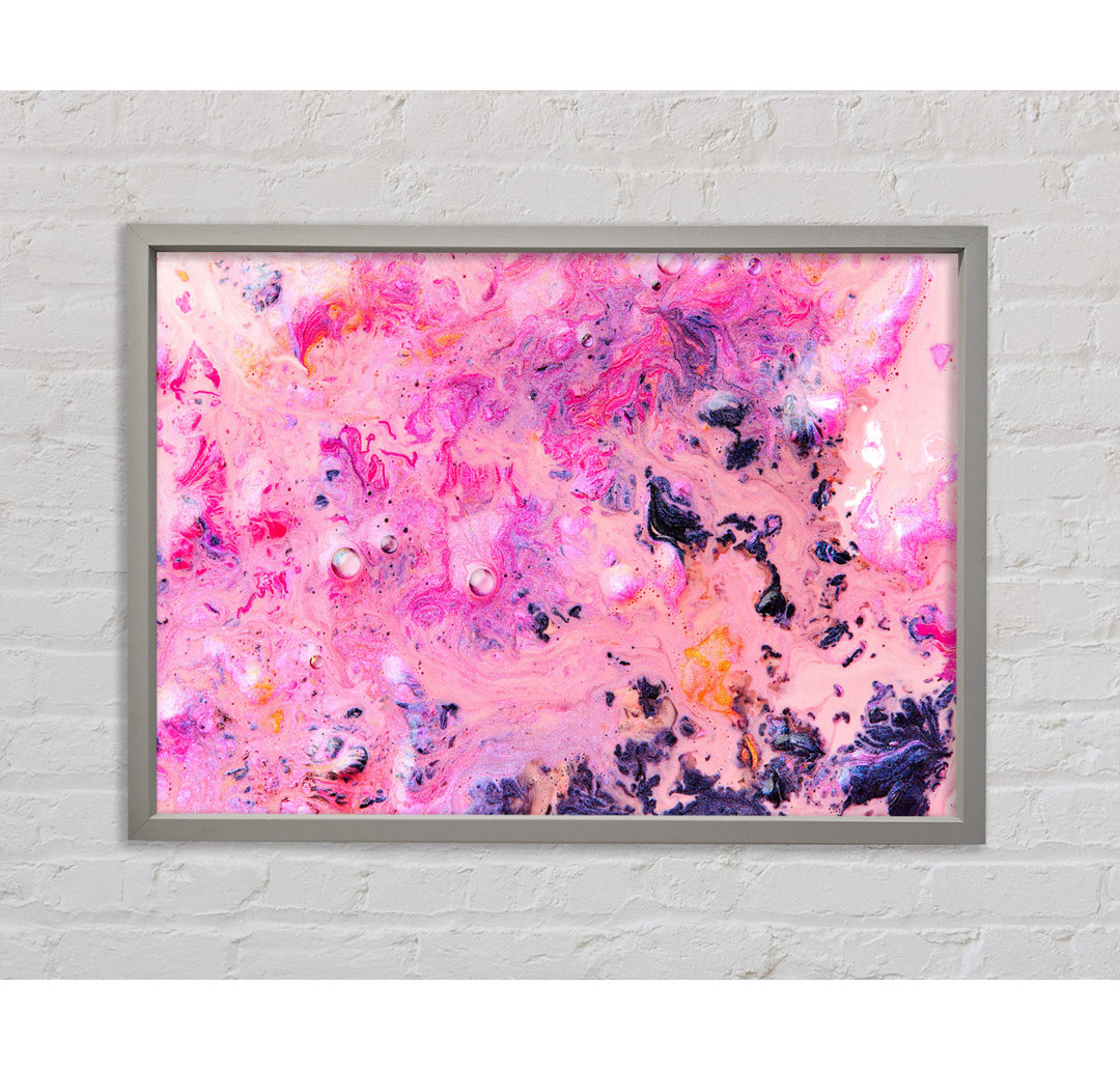 Pink Bubble Liquid - Einzelner Bilderrahmen Kunstdrucke auf Leinwand