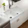 Houzer 33 in White Fireclay Apron Front 50/50 Double Kitchen Sink w/ Strainer,Grids-PTD-4400 WH-C
