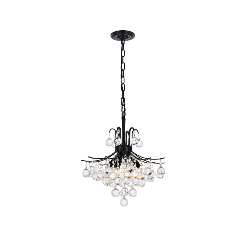 Stoller 6 - Light Dimmable Geometric Chandelier, Black