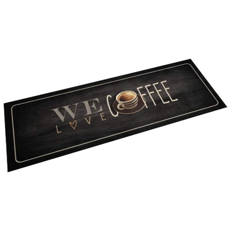 Snyderville Kitchen Mat, 60 x 180 cm, coffee text