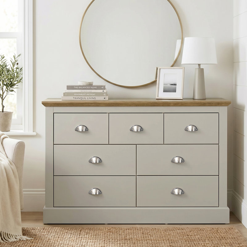 Sufy Octave 7 Drawer Chest, Light Grey