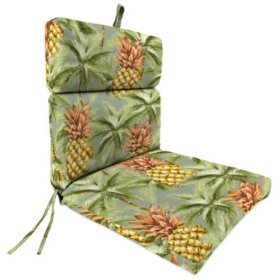 22" x 44" Outdoor Chair Cushion with Ties and Loop
