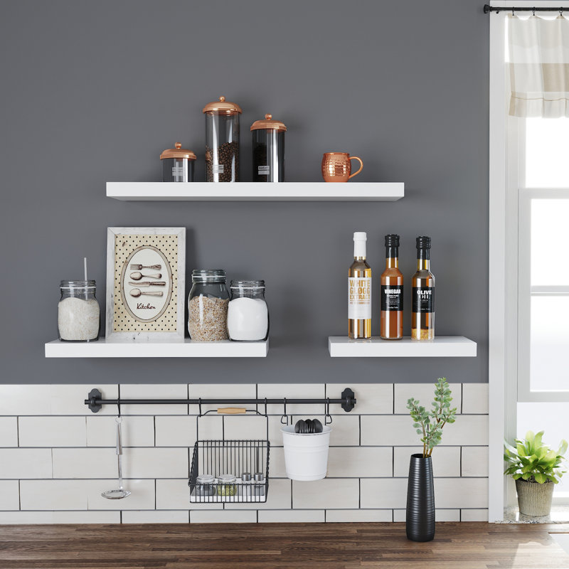 Josephine Floating Shelf, White