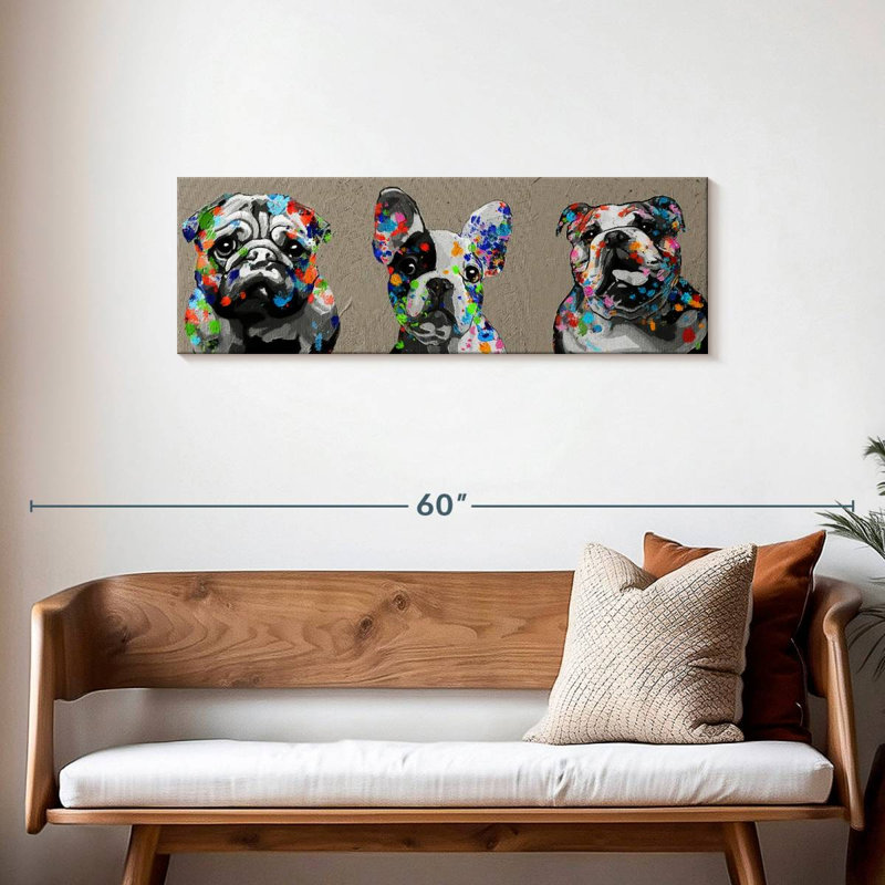 " Bulldogs ", 14" H x 42" W x 1.25" D