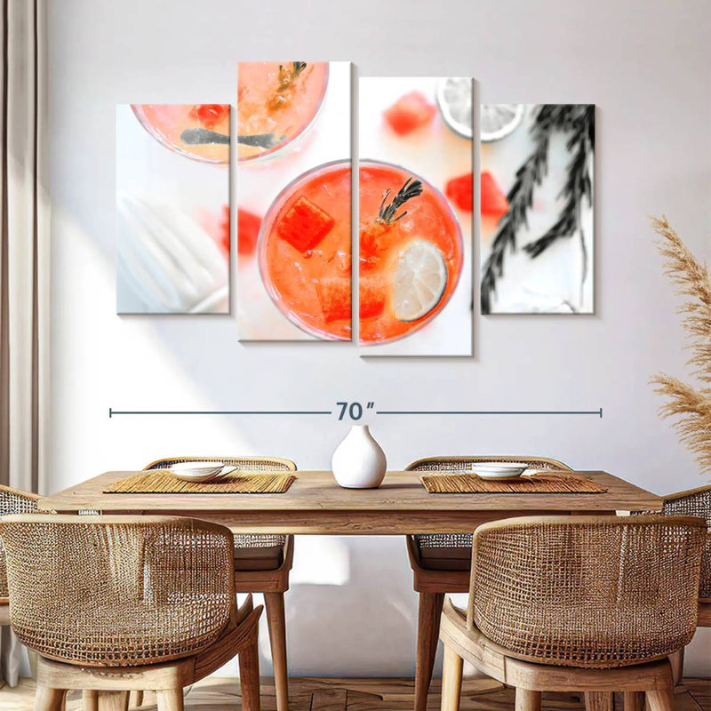 Yarlin Pop Melon d'eau cocktail, H 32 po x l 52 po