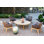 Tolar Teak Solid Wood and Wicker 4 - Person Patio Conversation Set with Cushions