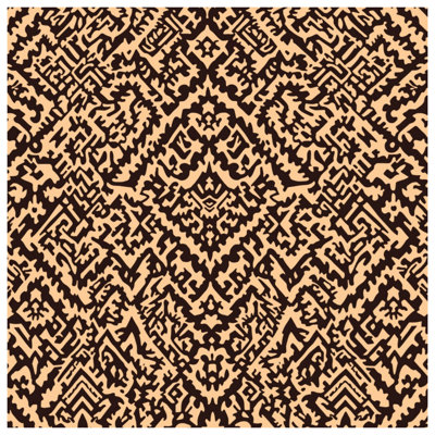 Intricate Brown Beige Pattern Comforter