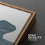 Feuilles d'arbre automne pastel bleu automne, œuvre d'art minimaliste, décor de chambre abstrait 2 pièces-98109468-98109470
